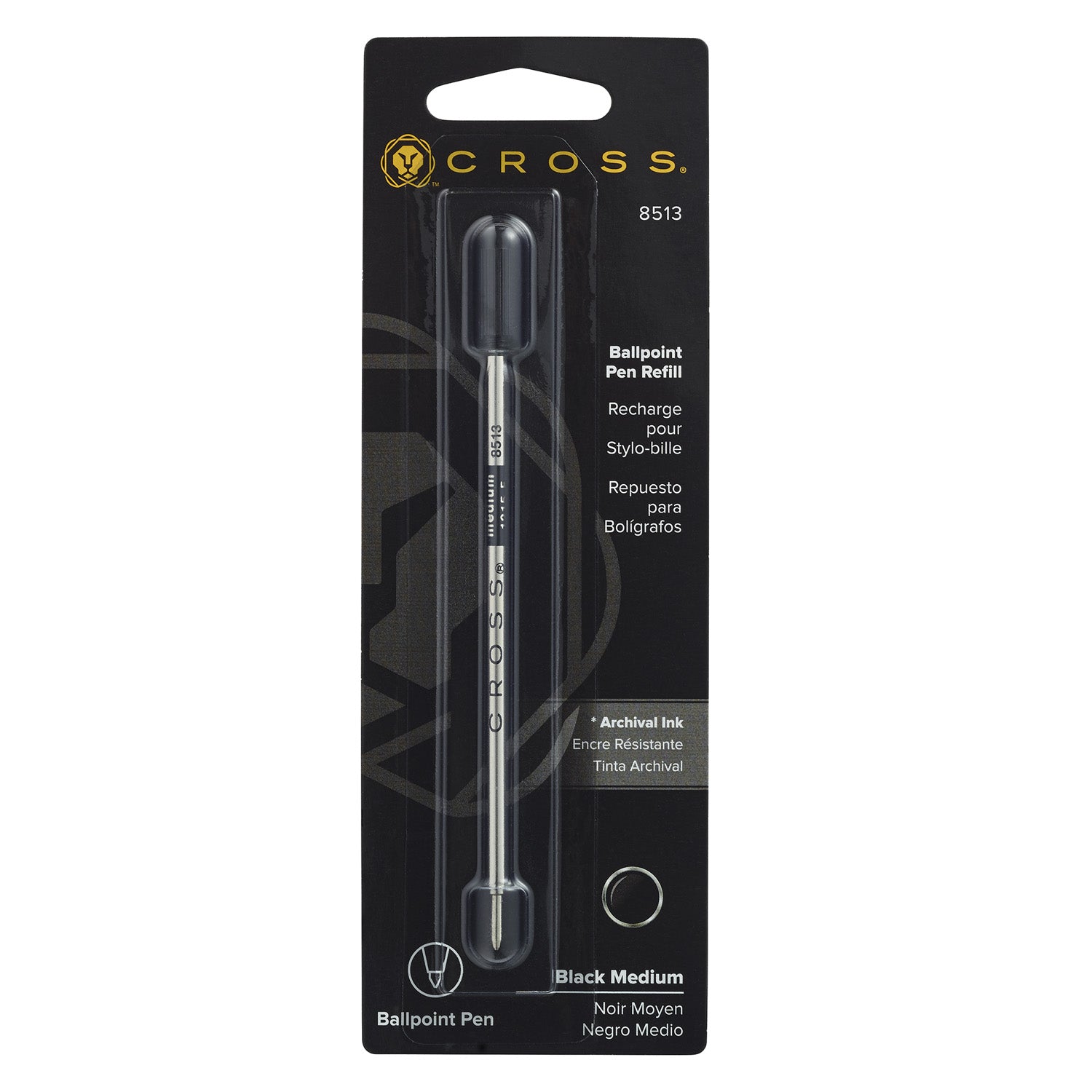 ボールペン リフィル カード(ブリスター)タイプ 替芯 M (ボール径 1.0mm) 油性インク ブラック 1本