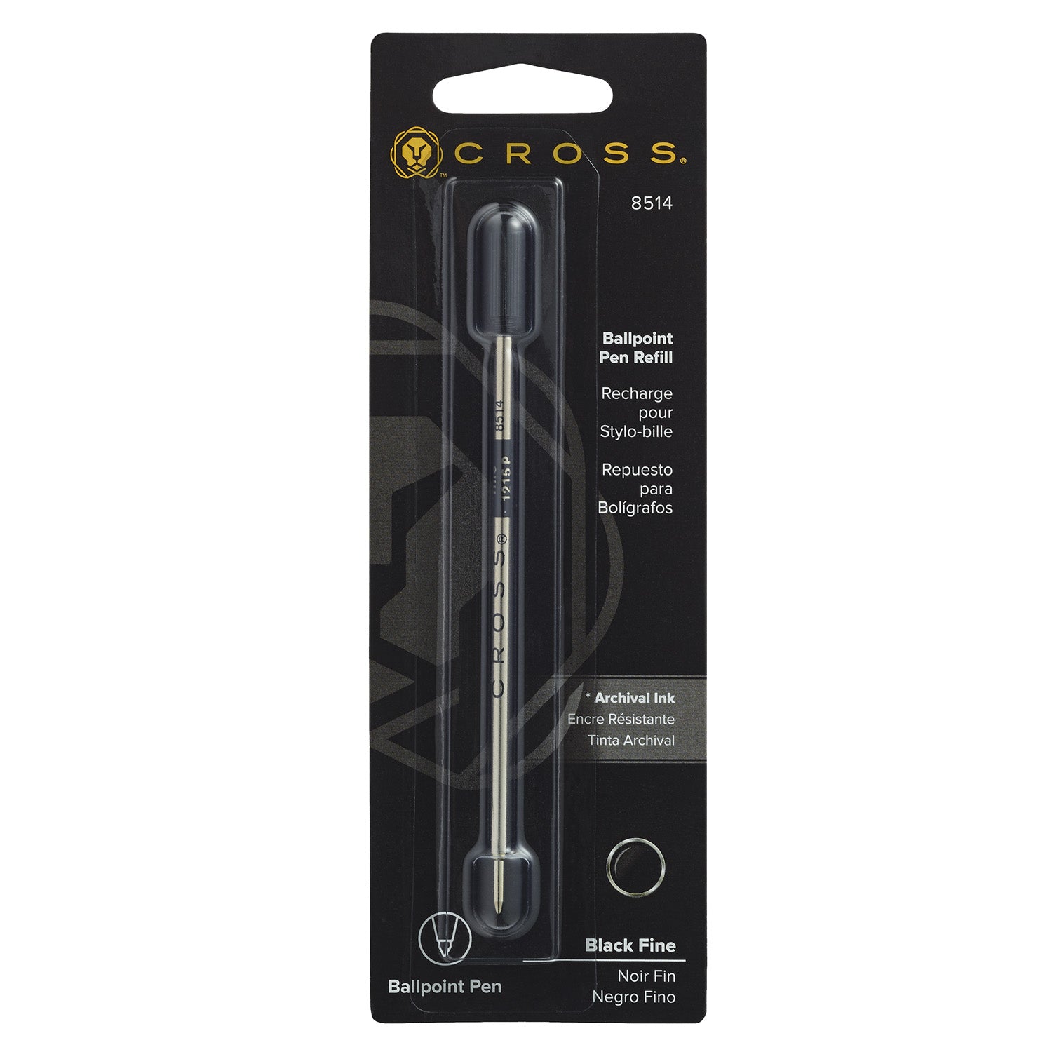 ボールペン リフィル カード(ブリスター)タイプ 替芯 F (ボール径 0.8mm) 油性インク ブラック 1本