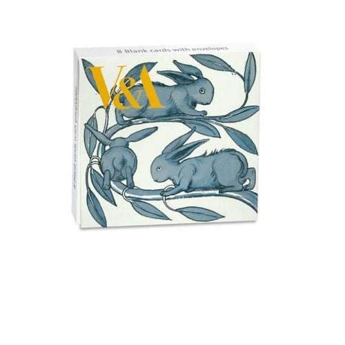 【V&A_M&G】封筒付きメッセージカード(8セット入り)【RABBITS RUNNING ALONG A BRANCH】