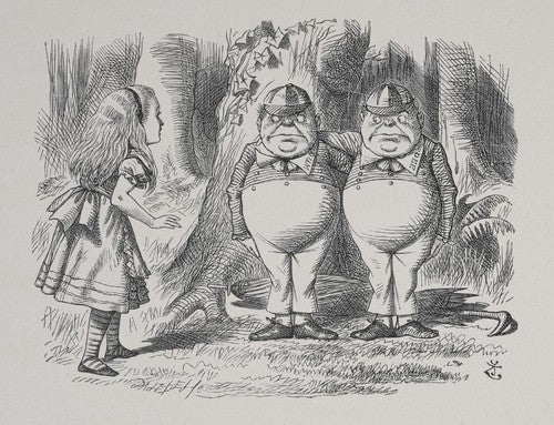【British Museum】ポスター(Alice calling on Tweedledum and Tweedledee from Through the Looking-Glass, and What Alice Found There)【Alice】
