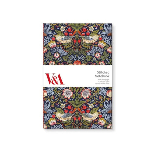 【V&A】罫線入りノートブック【STRAWBERRY THIEF】