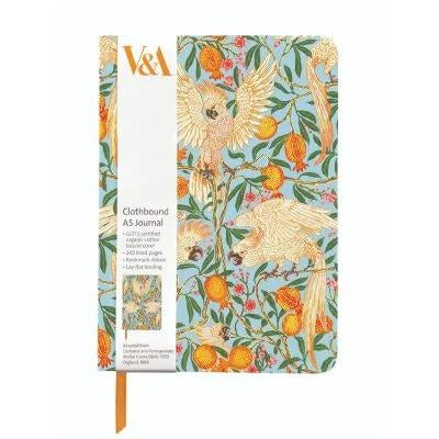 【V&A】クロスカバーA5 ノート【COCKATOO AND POMEGRANATE】