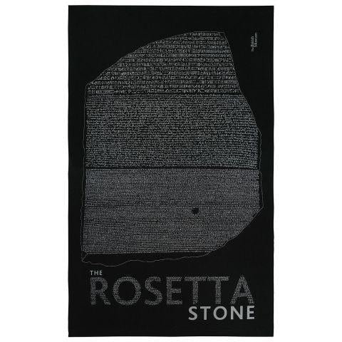 【British Museum】ティータオル(黒)【Rosetta Stone】