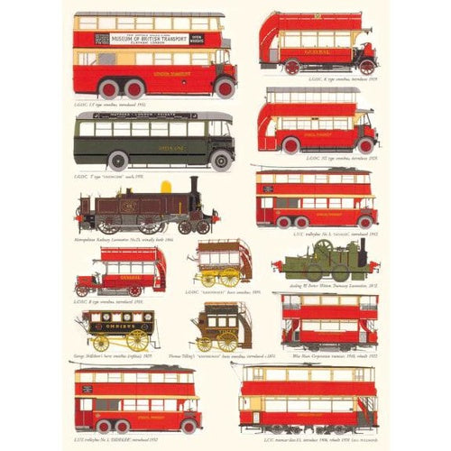 【V&A_M&G】グリーティングカード(140 YEARS OF LONDON'S TRANSPORT)【Transport For London】