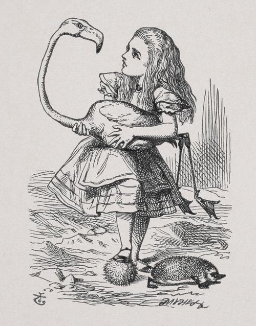 【British Museum】ポスター(Alice tries to play croquet with a flamingo and a hedgehog)【Alice】
