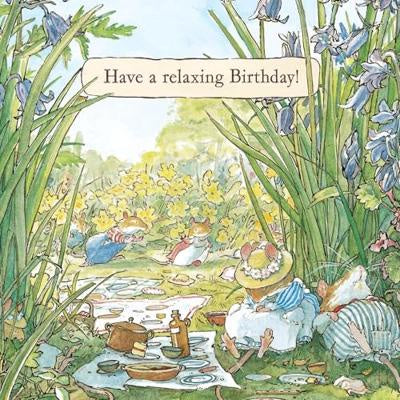 【Brambly Hedge】バースデーカード(SNOOZING UNDER THE BLUEBEL)【M&G】