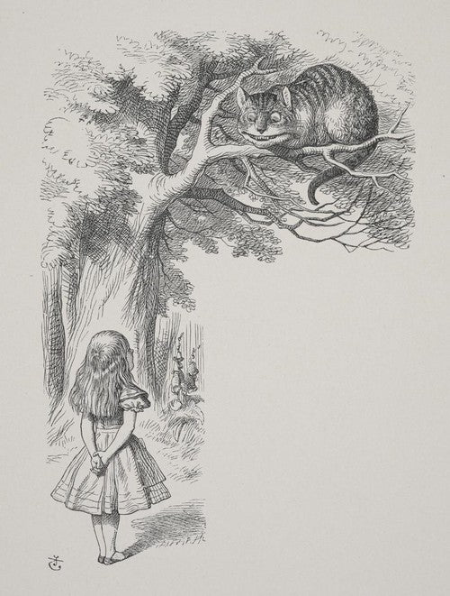 【British Museum】ポスター(Cheshire Cat grinning at Alice)【Alice】