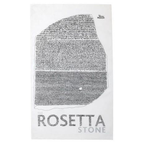 【British Museum】ティータオル(白)【Rosetta Stone】