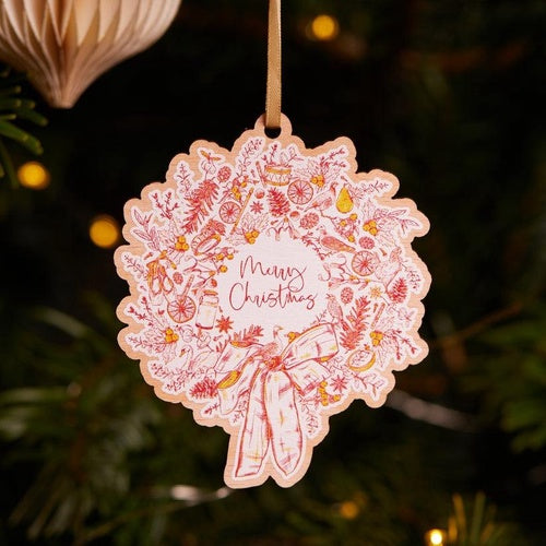 【Victoria Eggs】木製オーナメント【Chiristmas Wreath】