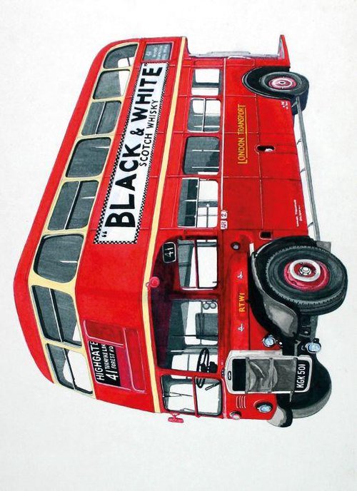 【V&A_M&G】グリーティングカード(150 YEARS OF LONDON BUSES)【Transport For London】