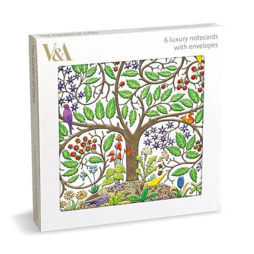 【V&A】箱入りカード&封筒セット(6セット入り)【GARDEN OF EDEN】