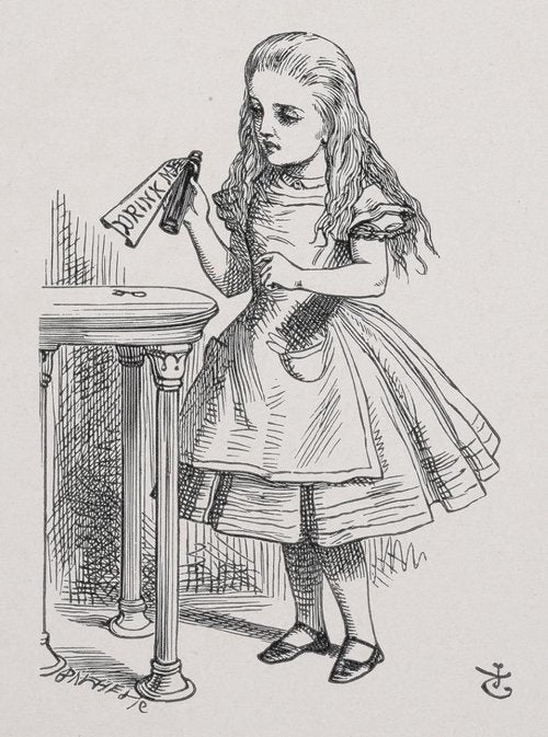 【British Museum】ポスター(Alice taking the 'DRINK ME' bottle)【Alice】