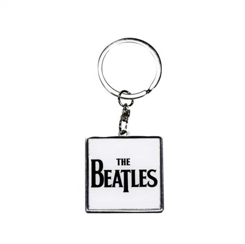 【The Beatles】メタルキーリング(Logo White)