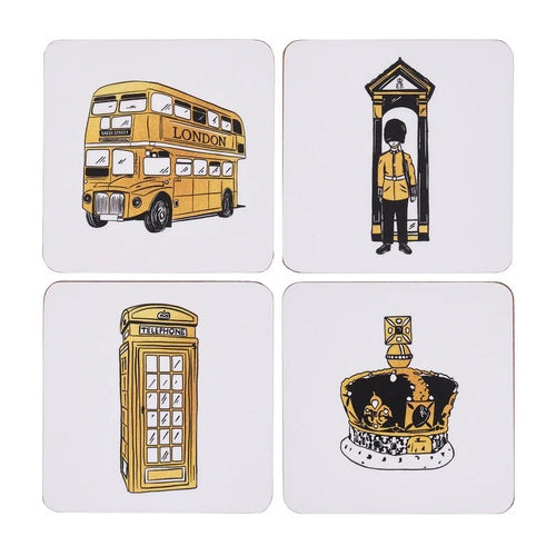 【Victoria Eggs】コースターセット(London Icons)【Quintessentially London】