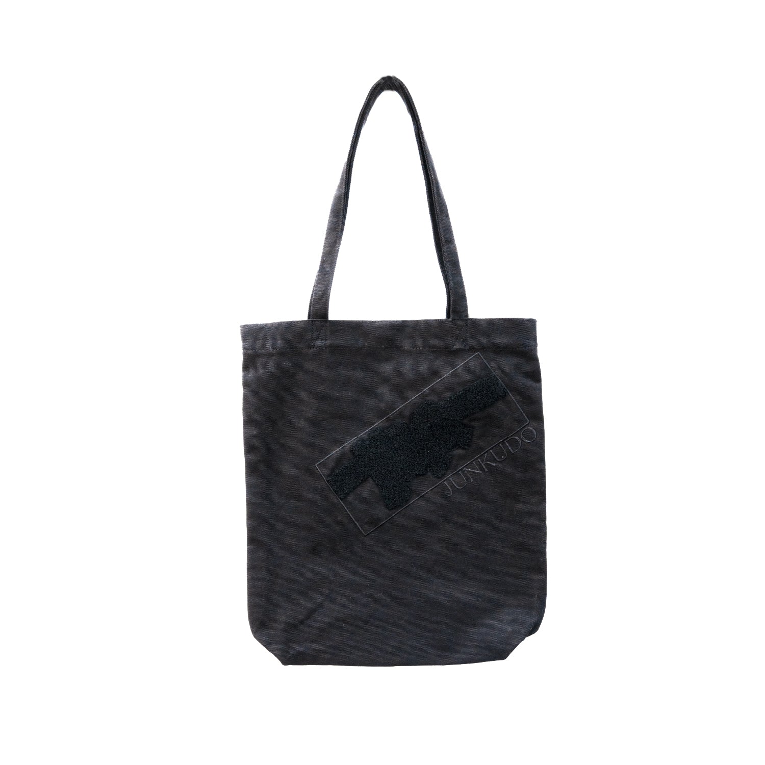 さがら刺しゅうトートバッグ(ブックカバー柄・ブラック)