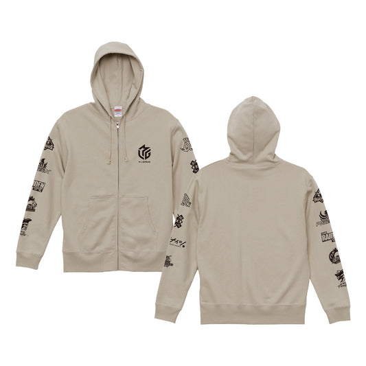 店舗限定パーカー Mリーグ2023-24 東京限定色ベージュ L