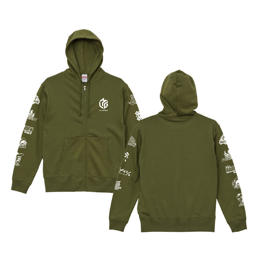 店舗限定パーカー Mリーグ2023-24 大阪限定色カーキ M