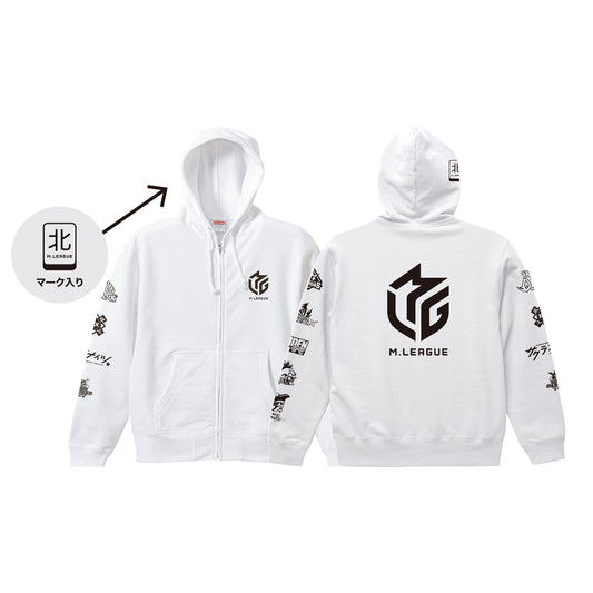 店舗限定パーカー Mリーグ2024-25 札幌限定色ホワイト L