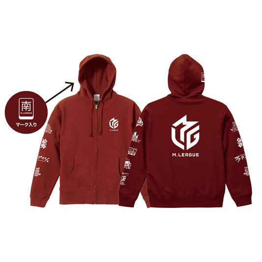 店舗限定パーカー Mリーグ2024-25 博多限定色ボルドー L