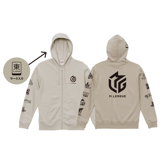 店舗限定パーカー Mリーグ2024-25 東京限定色ベージュ L