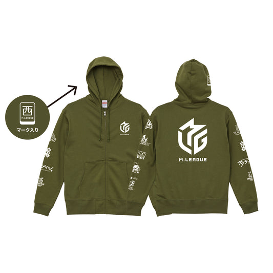 店舗限定パーカー Mリーグ2024-25 大阪限定色カーキ XL