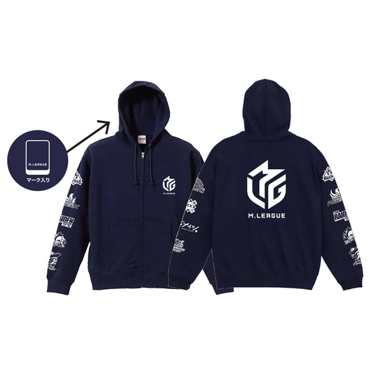 店舗限定パーカー Mリーグ2024-25 EC限定色ネイビー XL