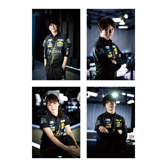 ポストカードセット Mリーグ2024-25 TEAM RAIDEN/雷電 A