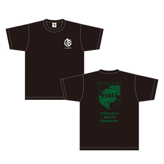 バックロゴスローガンTシャツ Mリーグ EARTH JETS L