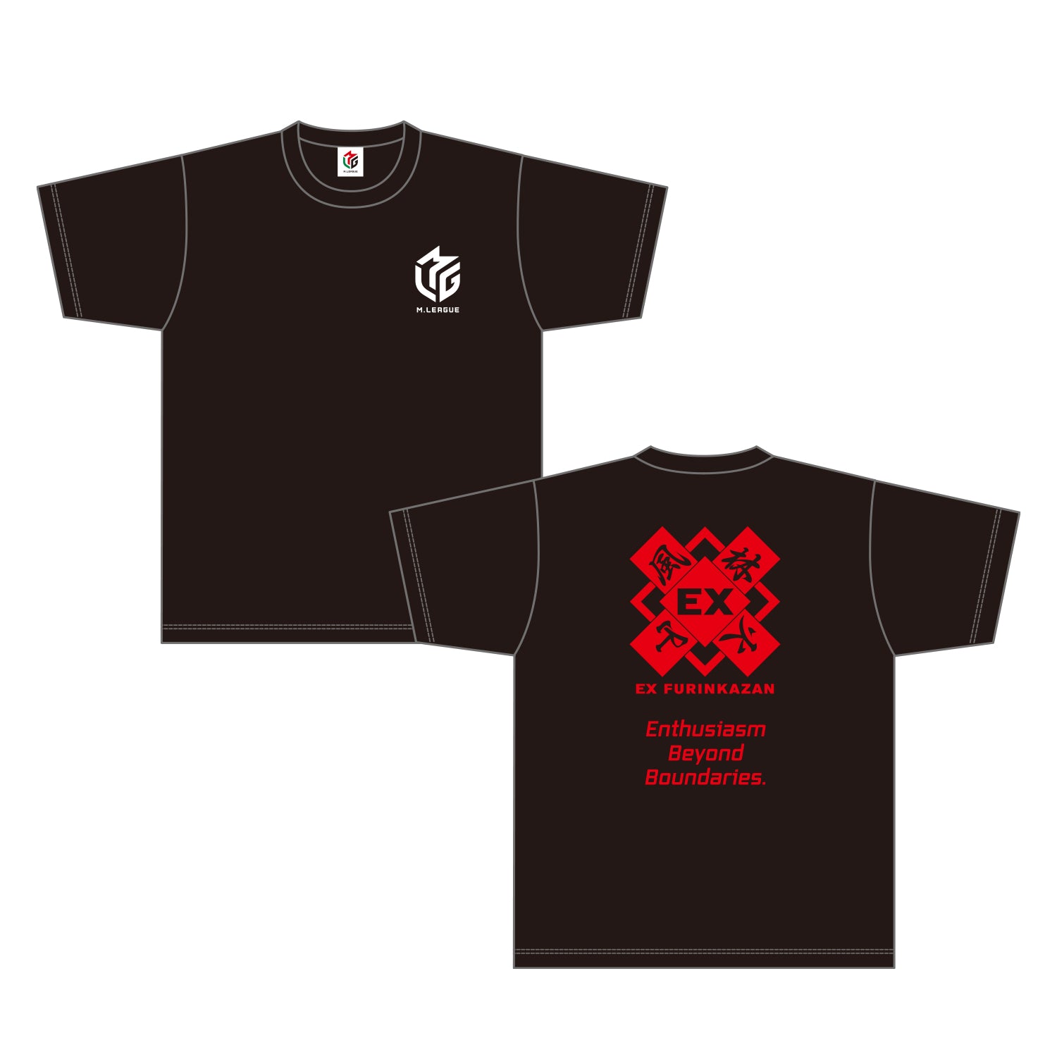 バックロゴスローガンTシャツ Mリーグ EX風林火山 L