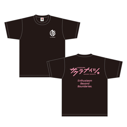 バックロゴスローガンTシャツ Mリーグ KADOKAWAサクラナイツ XL