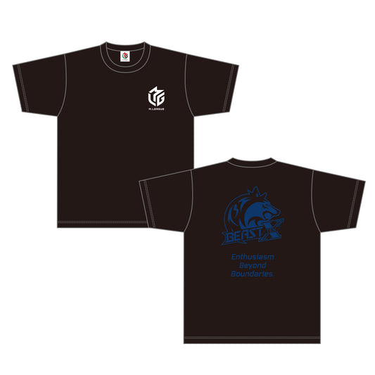 バックロゴスローガンTシャツ Mリーグ BEAST X L