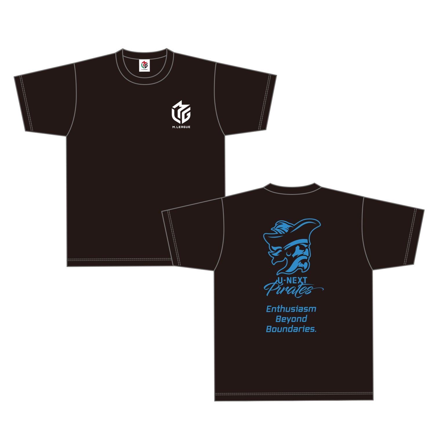 バックロゴスローガンTシャツ Mリーグ U-NEXT Pirates XL