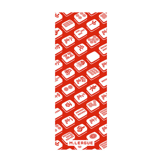 手ぬぐい Mリーグ 【牌ならべ】 白×赤