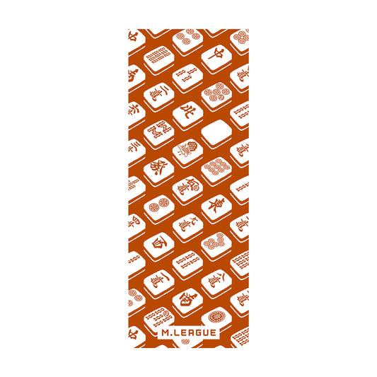 手ぬぐい Mリーグ 【牌ならべ】 白×朱赤