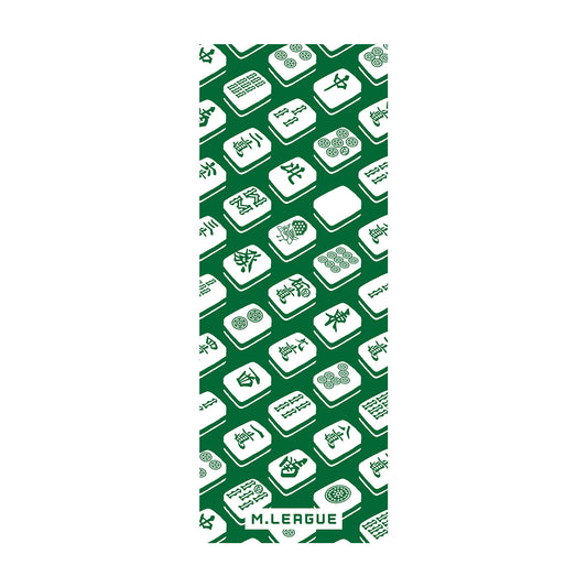 手ぬぐい Mリーグ 【牌ならべ】 白×緑
