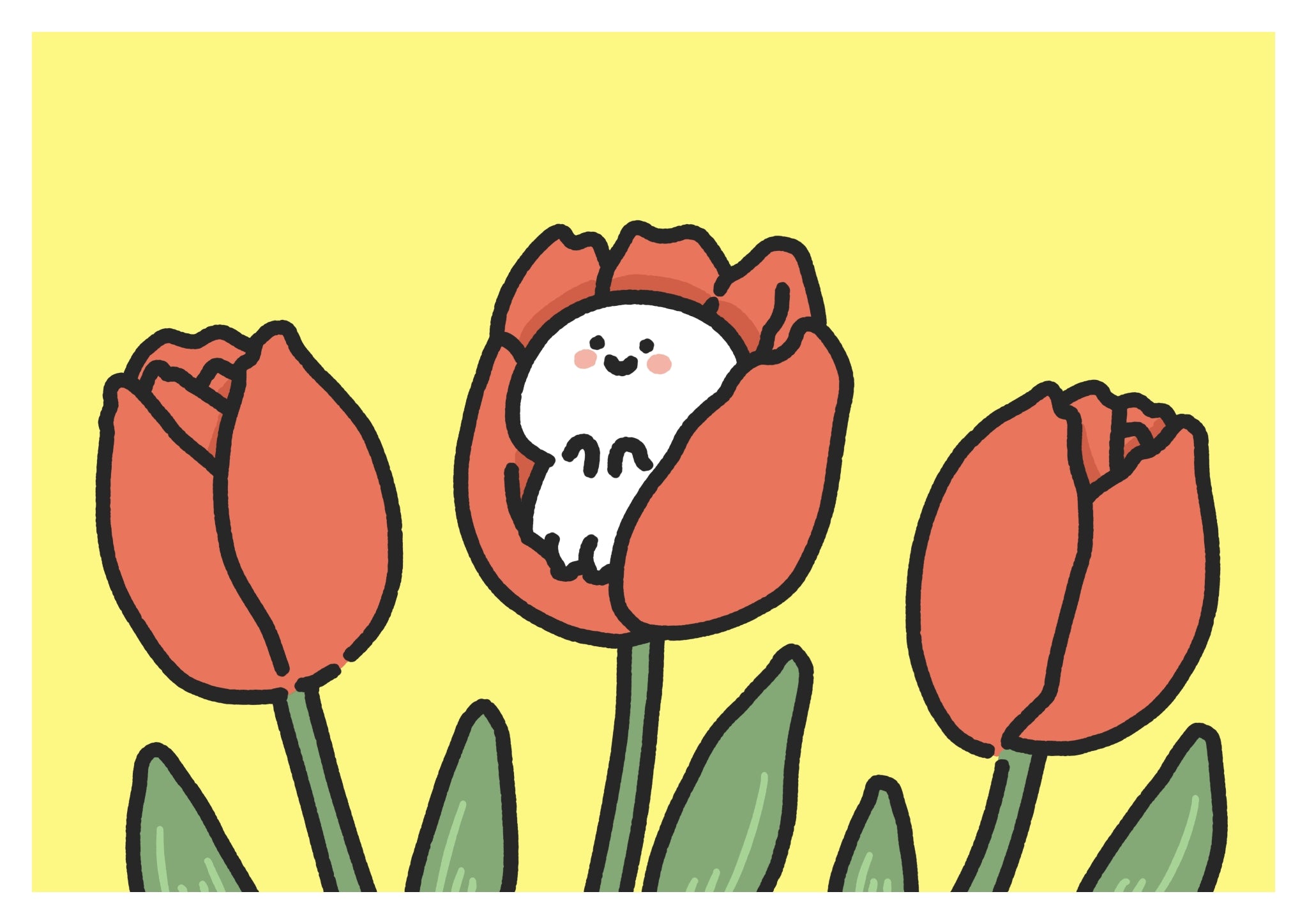 お文具といっしょ 複製原画 ワンルームお花