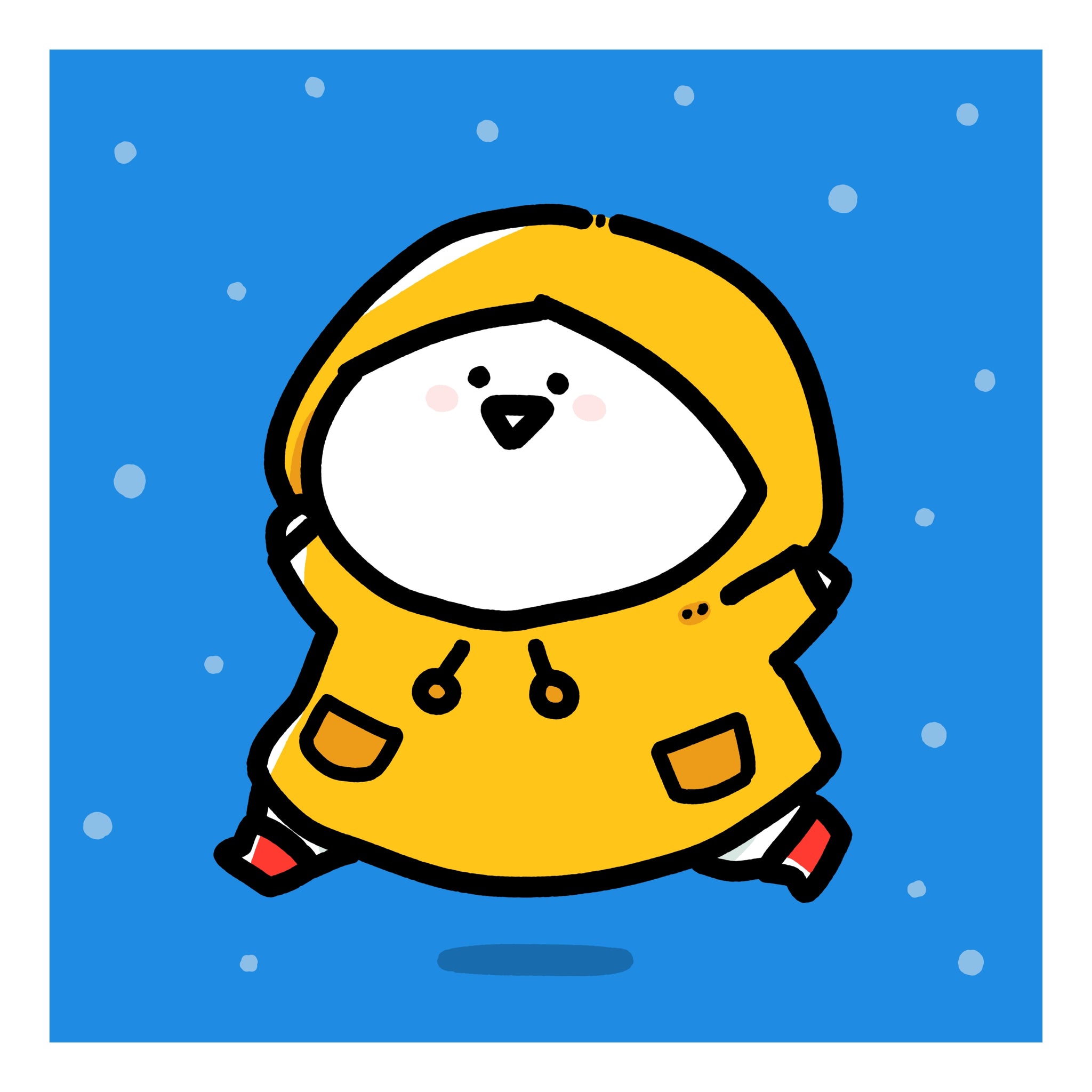 お文具といっしょ 複製原画 雨!