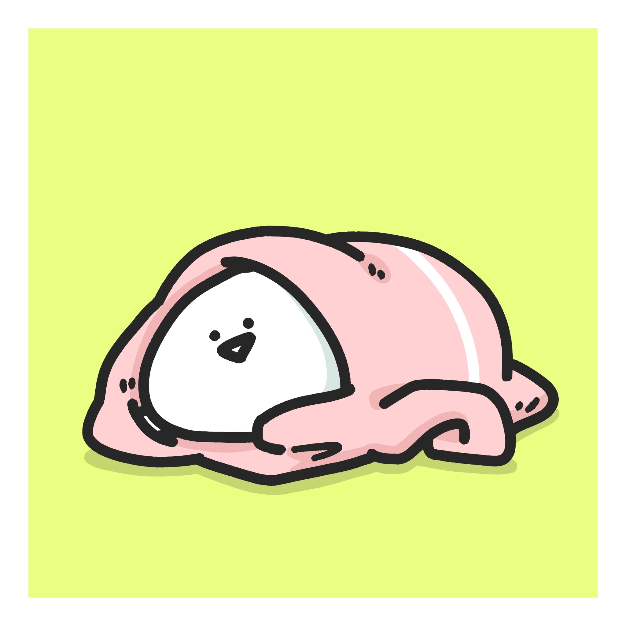 お文具といっしょ 複製原画 毛布_この後寝る