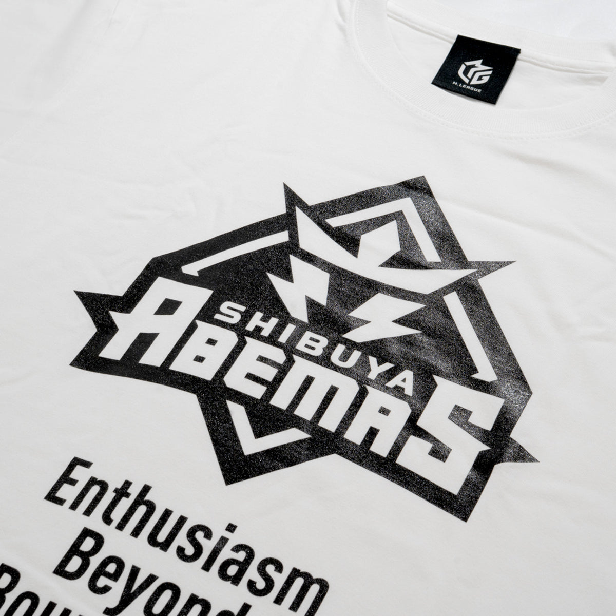 エナメルプリントTシャツ Mリーグ 渋谷ABEMAS L