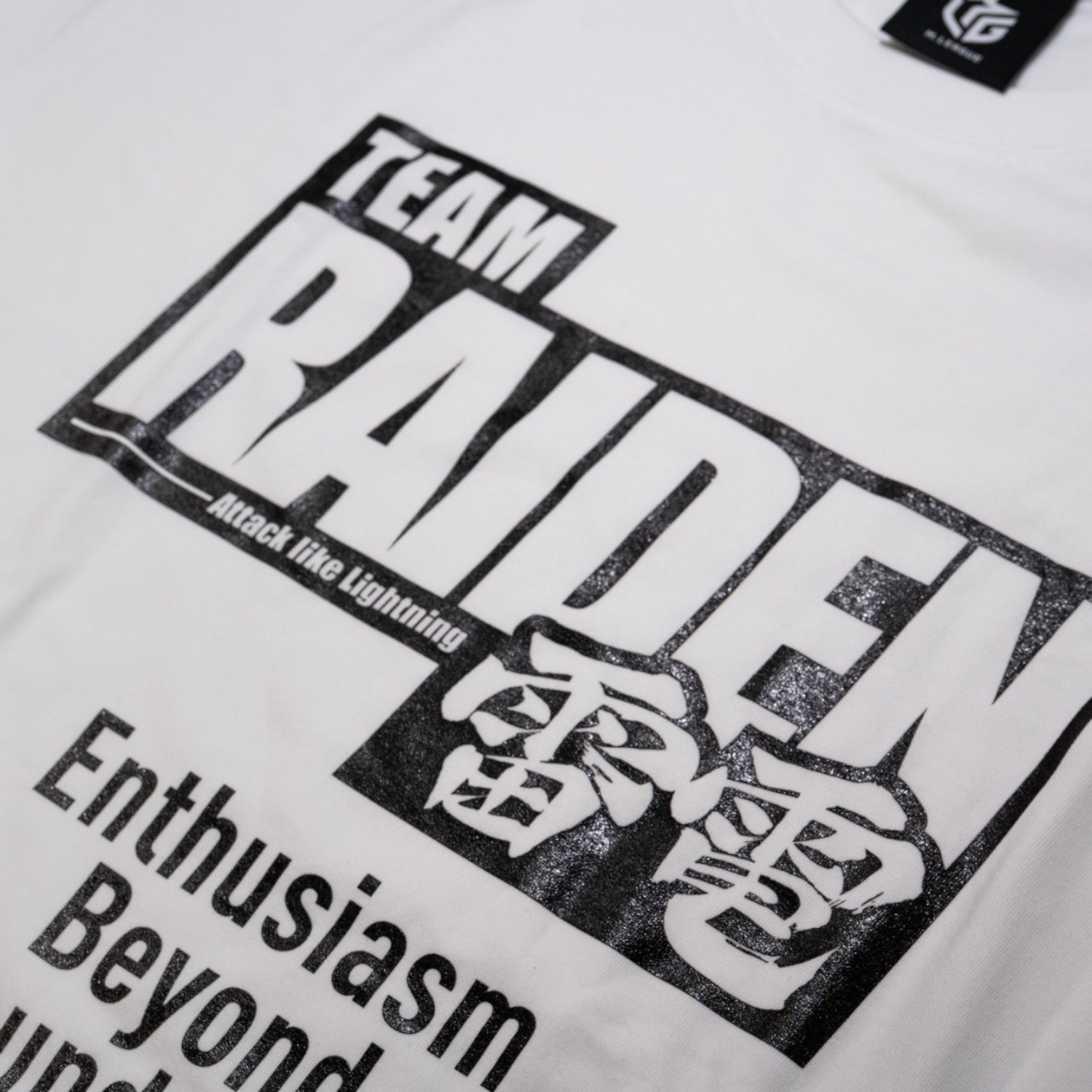 エナメルプリントTシャツ Mリーグ TEAM RAIDEN/雷電 M