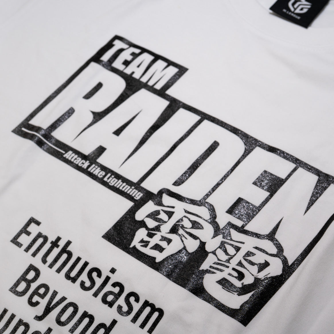 エナメルプリントTシャツ Mリーグ TEAM RAIDEN/雷電 XL