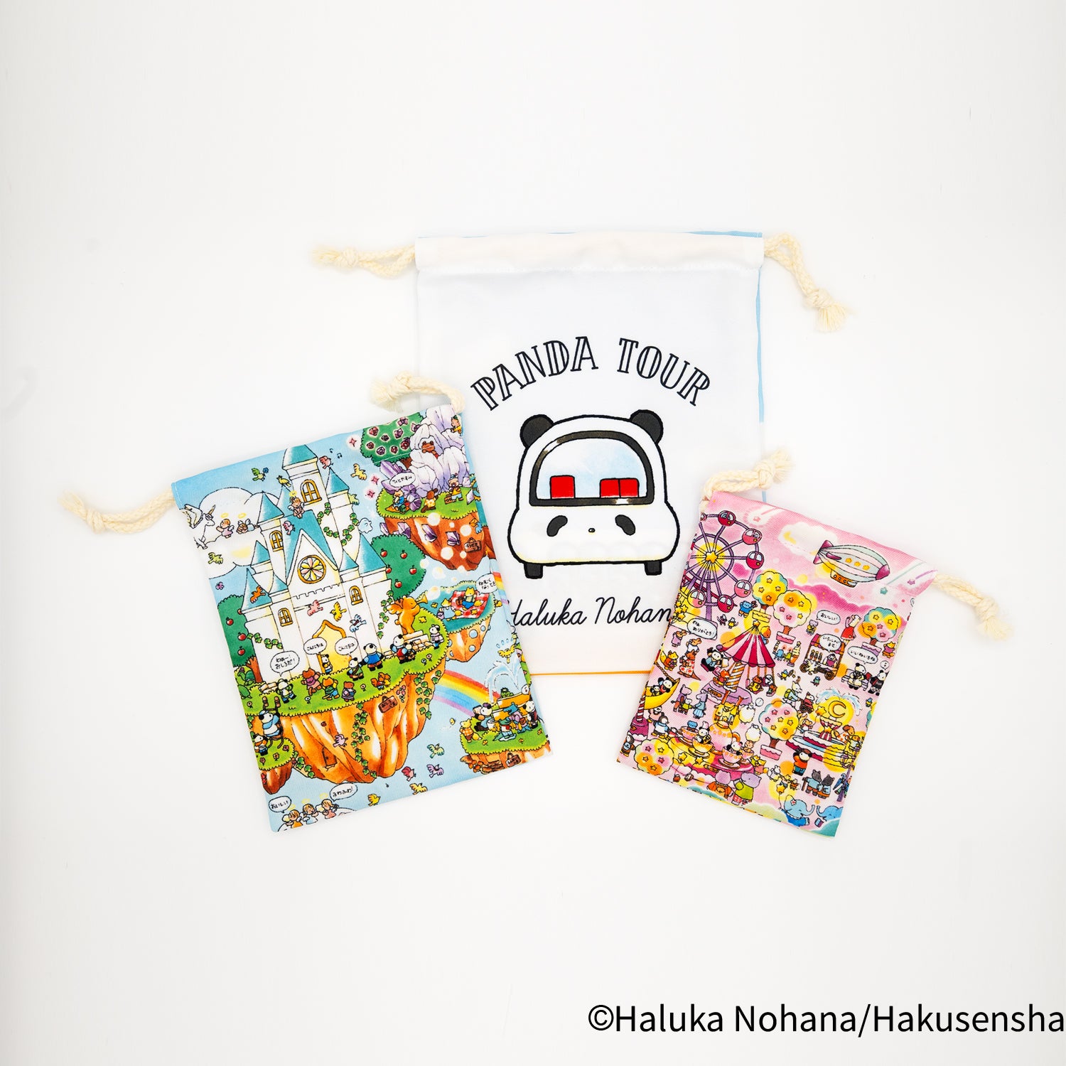 EHONS 3P巾着 のはなはるか 「パンダツアー」