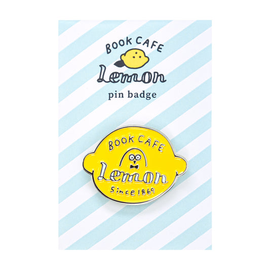 BOOK　CAFE　LEMONピンバッチ　ロゴ