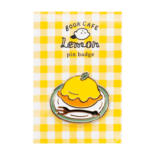 BOOK　CAFE　LEMONピンバッチ　レモンケーキ