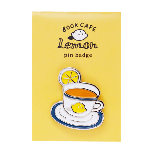 BOOK　CAFE　LEMONピンバッチ　レモンティー