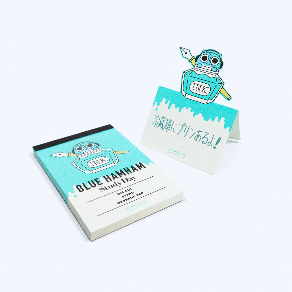 BLUE HAMHAM StudyDay ダイカットスタンドメッセージパッド