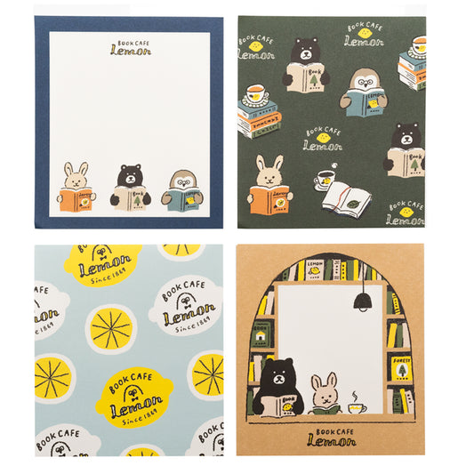 MJオリジナル Book CAFE Lemon メモパッド reading time