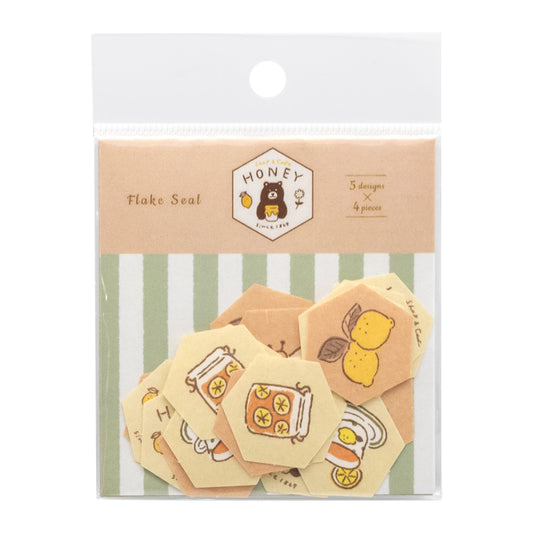 MJオリジナル shop&cafe HONEY 和紙フレークシール 六角
