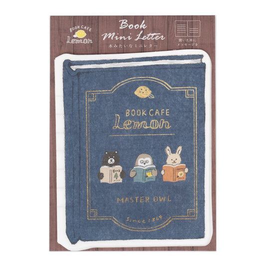 MJオリジナル Book CAFE Lemon ダイカットミニレター reading time