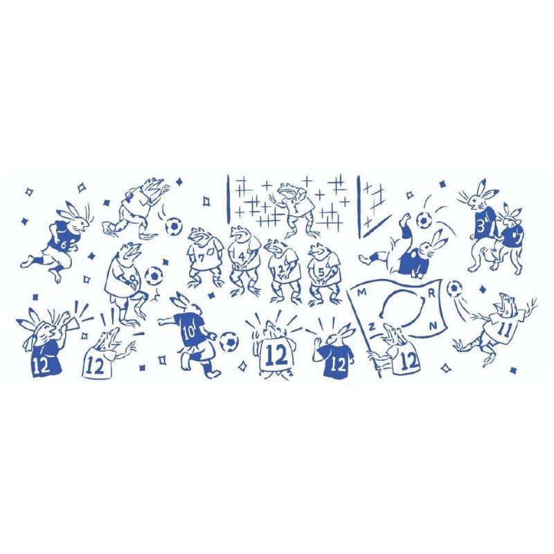かまわぬ×丸善 オリジナル手拭 鳥獣サッカー